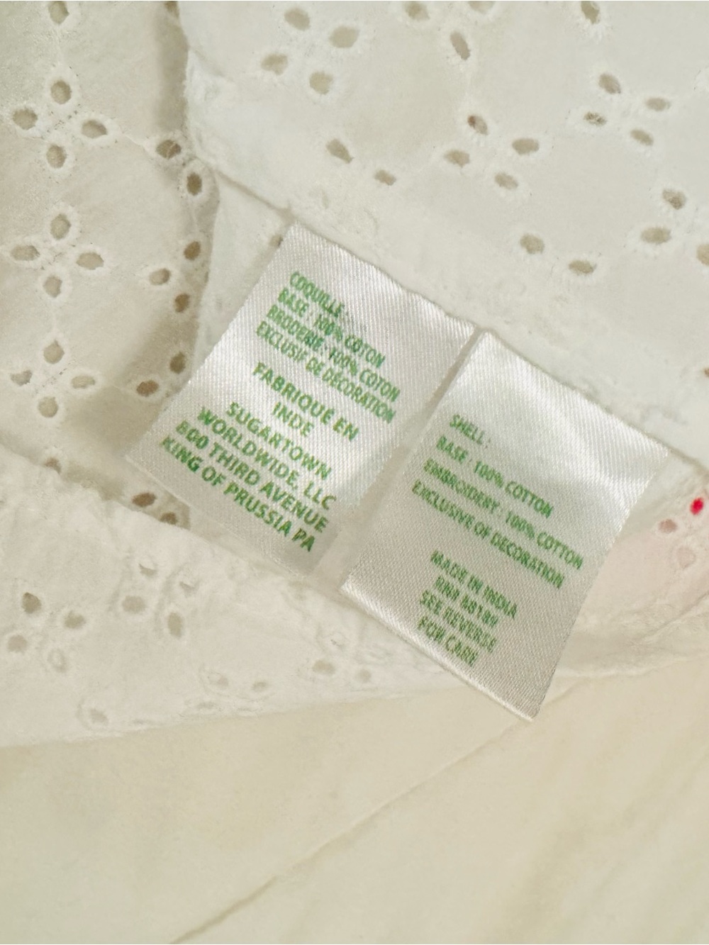 Lilly Pulitzer Morgain Resort White Eyelet Top with Neon Floral Embroidery - Picture 6 of 7